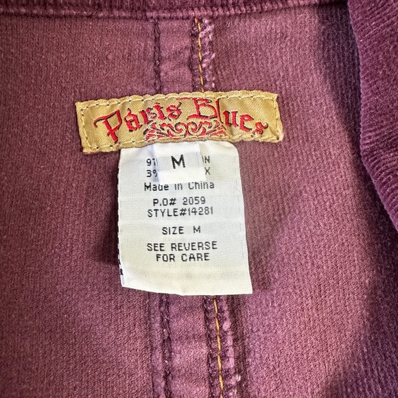 Paris Blues, Corduroy Blazer, Size Medium - Picture 11 of 14